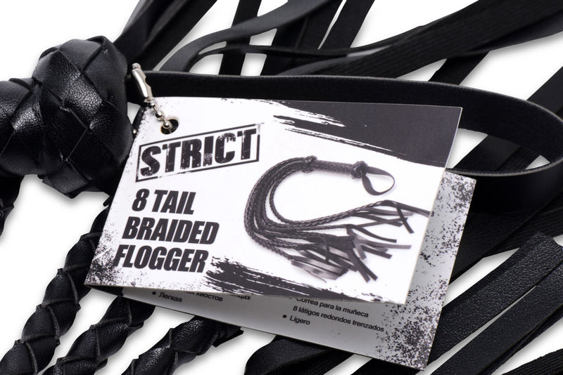 XR Brands 8 Tail Braided Flogger