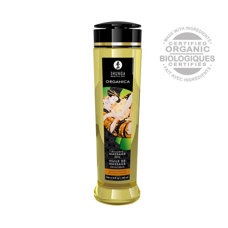 Shunga Organica Massage Oils - Almond Sweetness - 8 Fl. Oz.