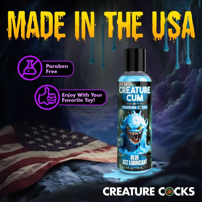 XR Brands Creature Cum Blue Water-Based Lubricant 4oz