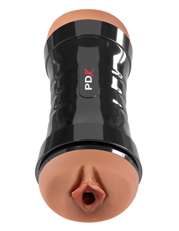 Pipedream PDX Extreme - Super Flip-a-Pussy Over - Brown - Realistic Stroker Masturbator - Canister Masturbation Cup