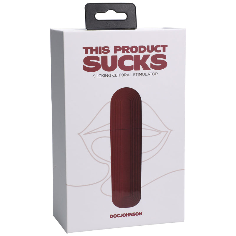 Doc Johnson This Product Sucks - Sucking Clitoral Stimulator - Rechargeable - Red