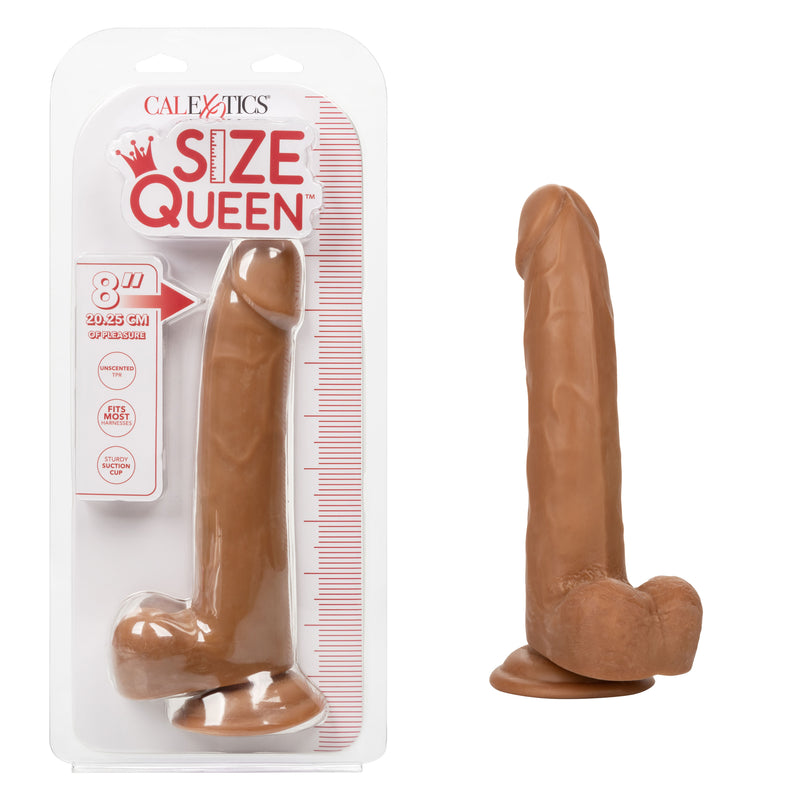 CalExotics Size Queen 8 inch/20.25 Cm - Brown
