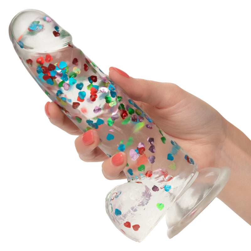 CalExotics Naughty Bits I Love Dick Heart-Filled Dong