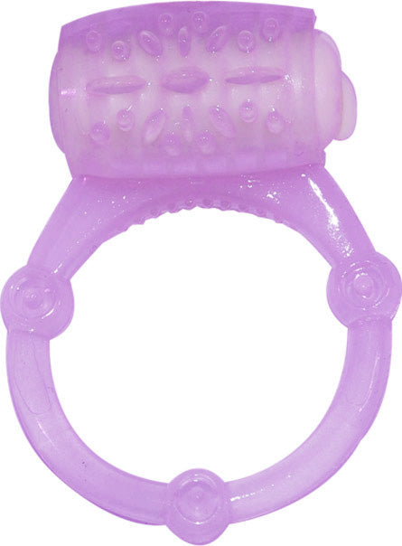 Hott Products Humm Dinger Vibrating Penis Ring Clitoral Stiimulator - Purple