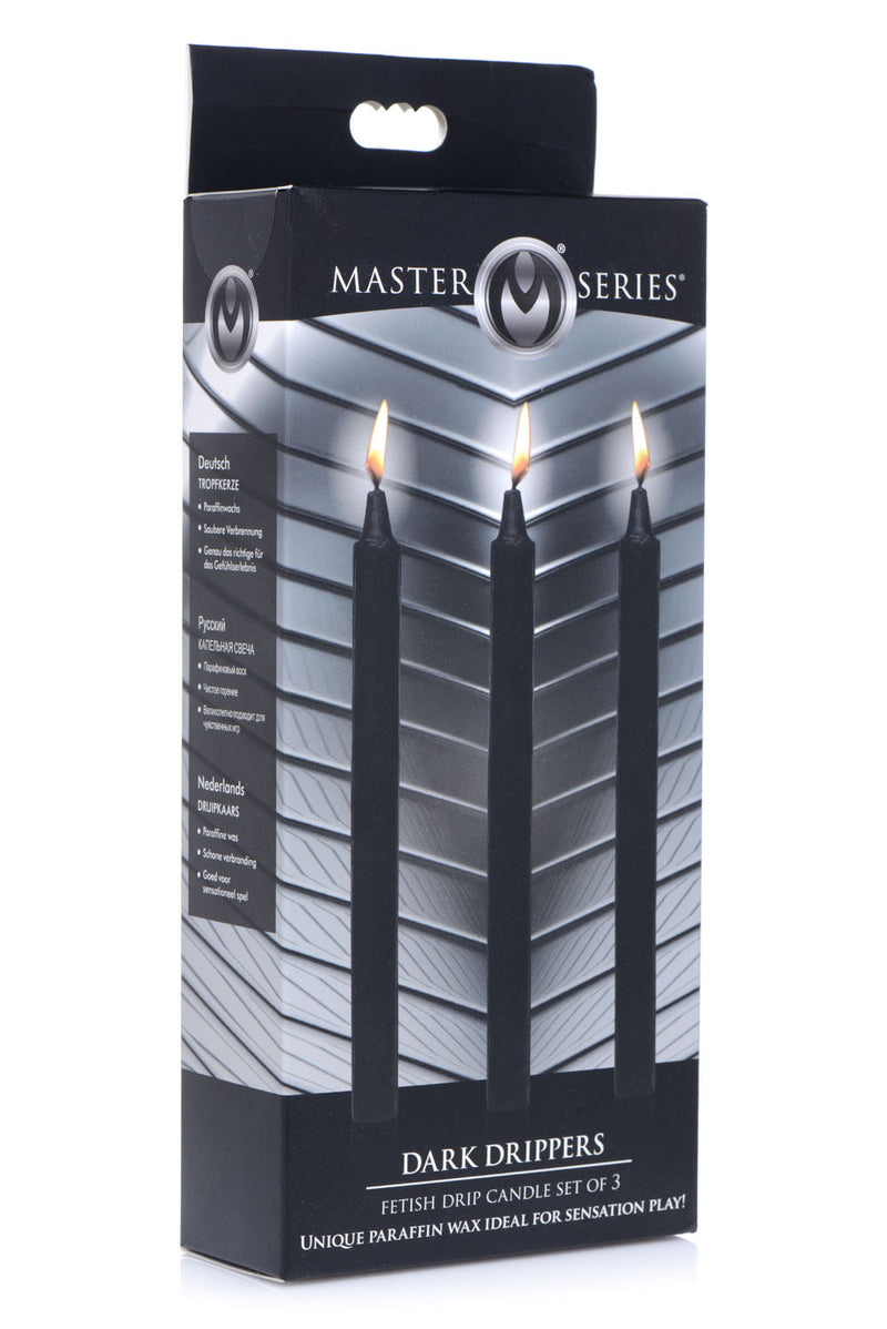 XR Brands Fetish Drip Candles 3pk - Black
