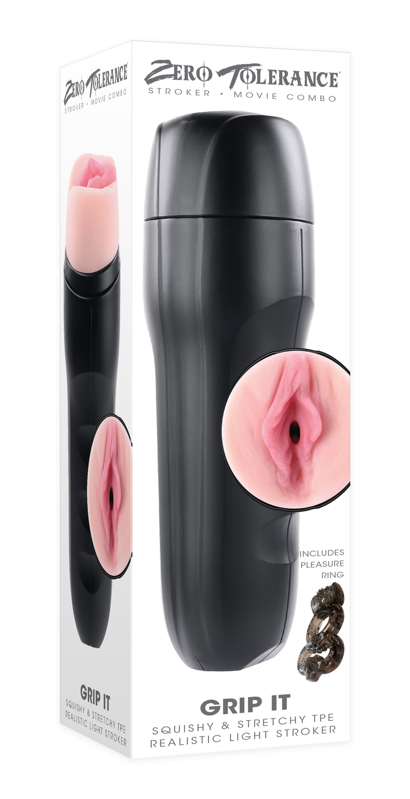 Evolved Novelties Grip It - Light - Realistic Stroker Masturbator - Canister Masturbation Cup