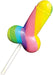 "Display Rainbow Cock-Pop 12 Pieces HTP2161-D"