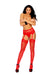"Heart Net Suspender Pantyhose - Red - Os EM-12202RDOS"