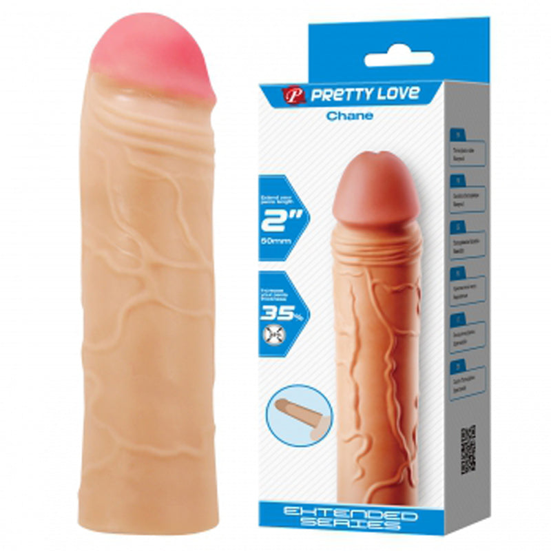 Pretty Love Chane Extended Penis Sleeve - Light