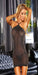 "Vip Mini Dress - One Size - Black Metallic X-LC-3BKBLK"
