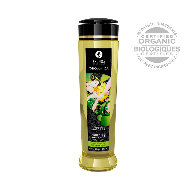 Shunga Organica Massage Oils - Green Tea - 8 Fl. Oz.