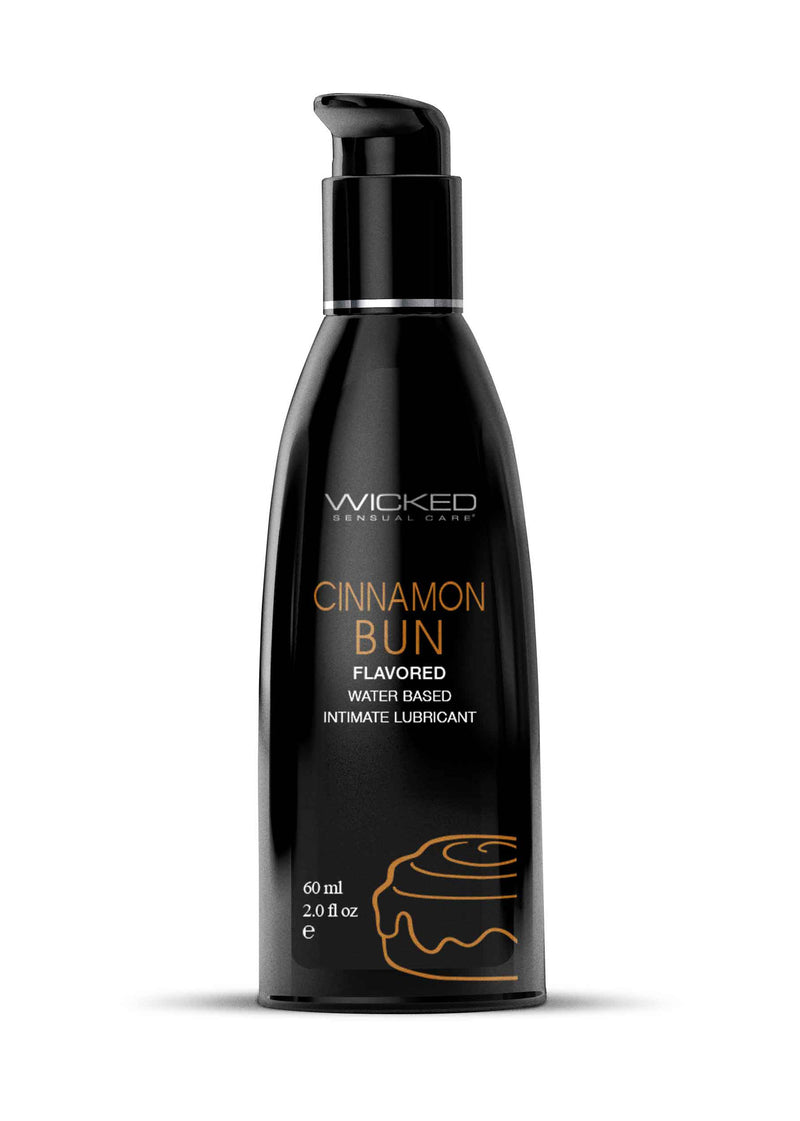 Wicked Sensual Care Aqua Cinnamon Bun Flavored Water Based Intimate Lubricant - 2 Fl. Oz.