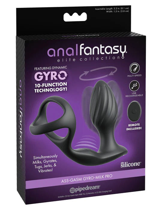 Pipedream Anal Ass-Gasm Gyro-Milk Pro - Black