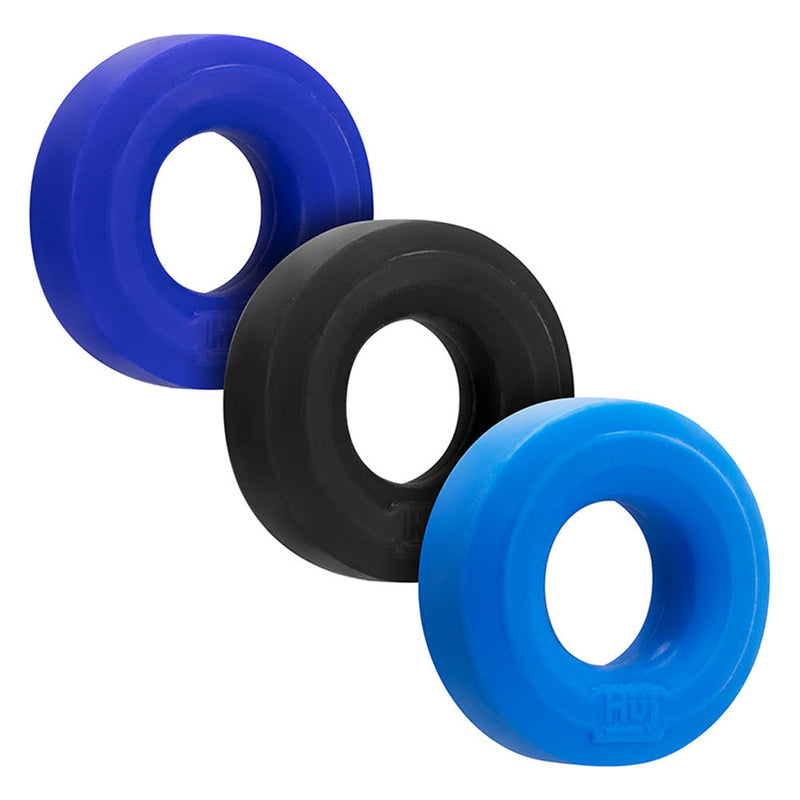 Oxballs Hunkyjunk Huj3 C-Ring 3 Pk - Blue / Multi