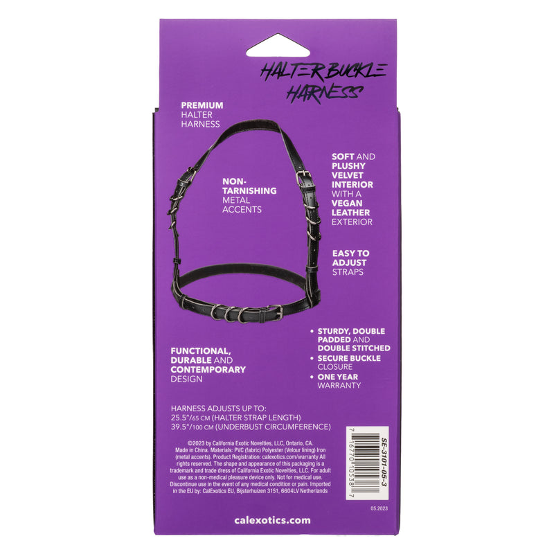 CalExotics Euphoria Collection Halter Buckle Harness - Black