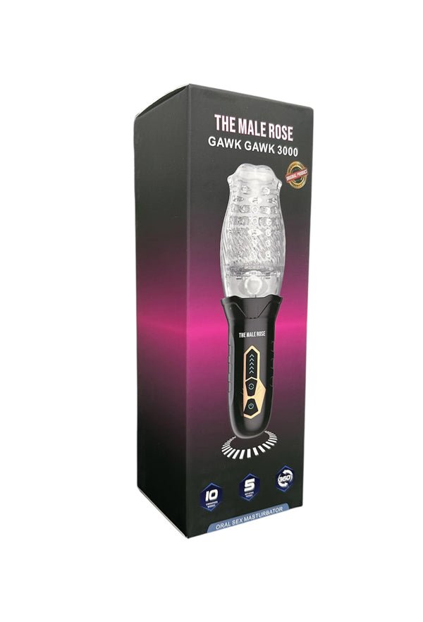 The Male Rose Original Gawk Gawk 3000 Vibrating Rotating Masturbator - Automatic Stroker Masturbator - Canister Masturbation Cup