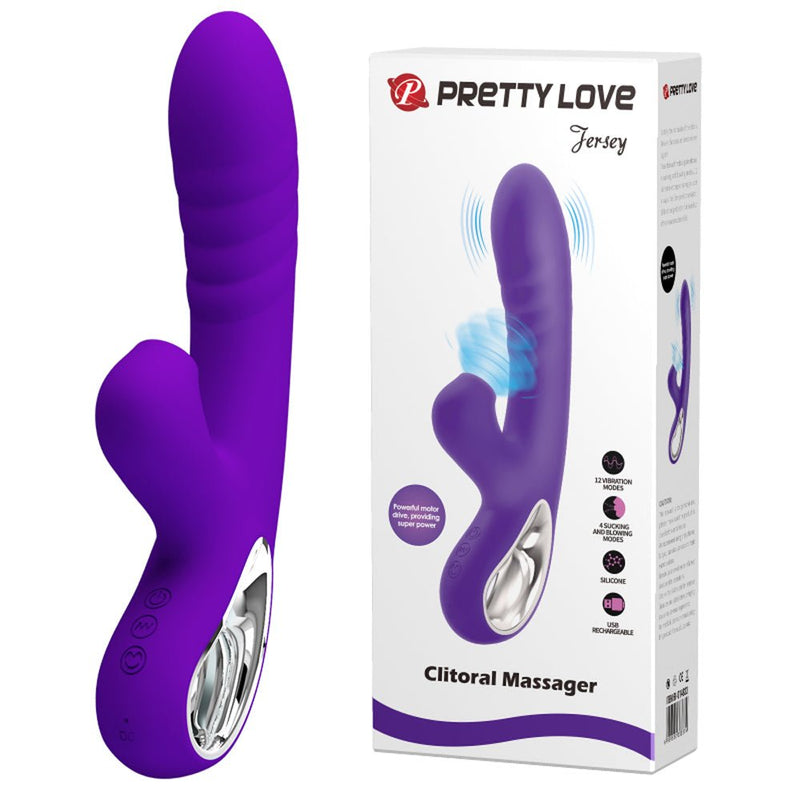 Pretty Love Pretty Love Jersey Sucking and Vibrating Rabbit - Purple
