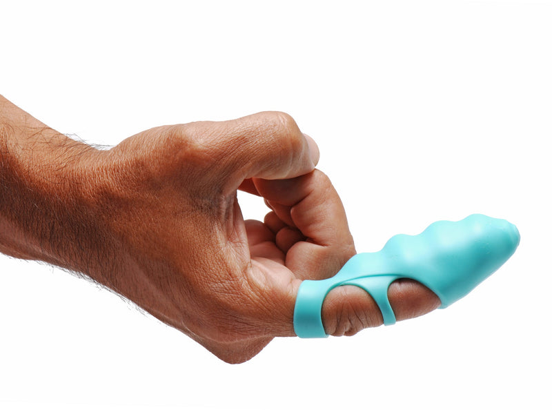 XR Brands Ripples Finger Bang-Her Vibe - Teal