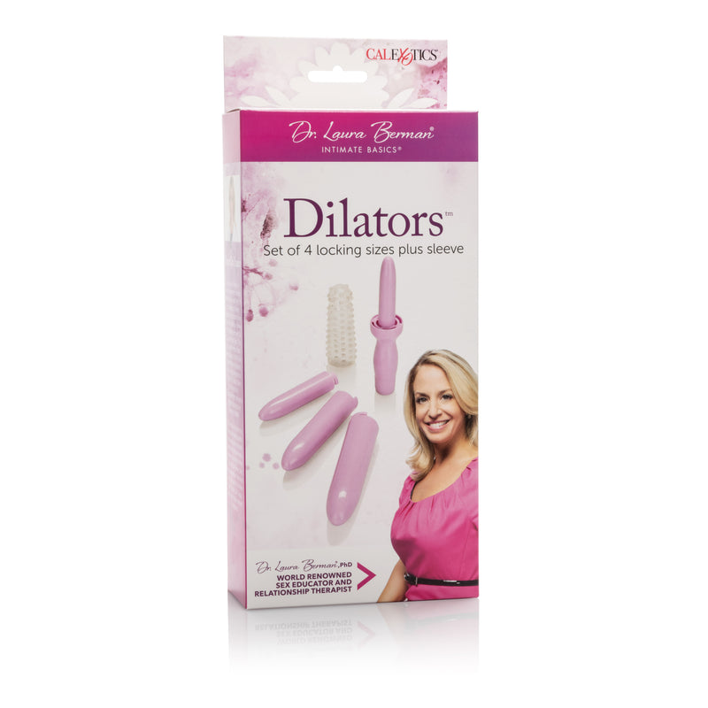 CalExotics Dr. Laura Bernam Dilators - Set of 4 Locking Sizes Plus Sleeve - Purple