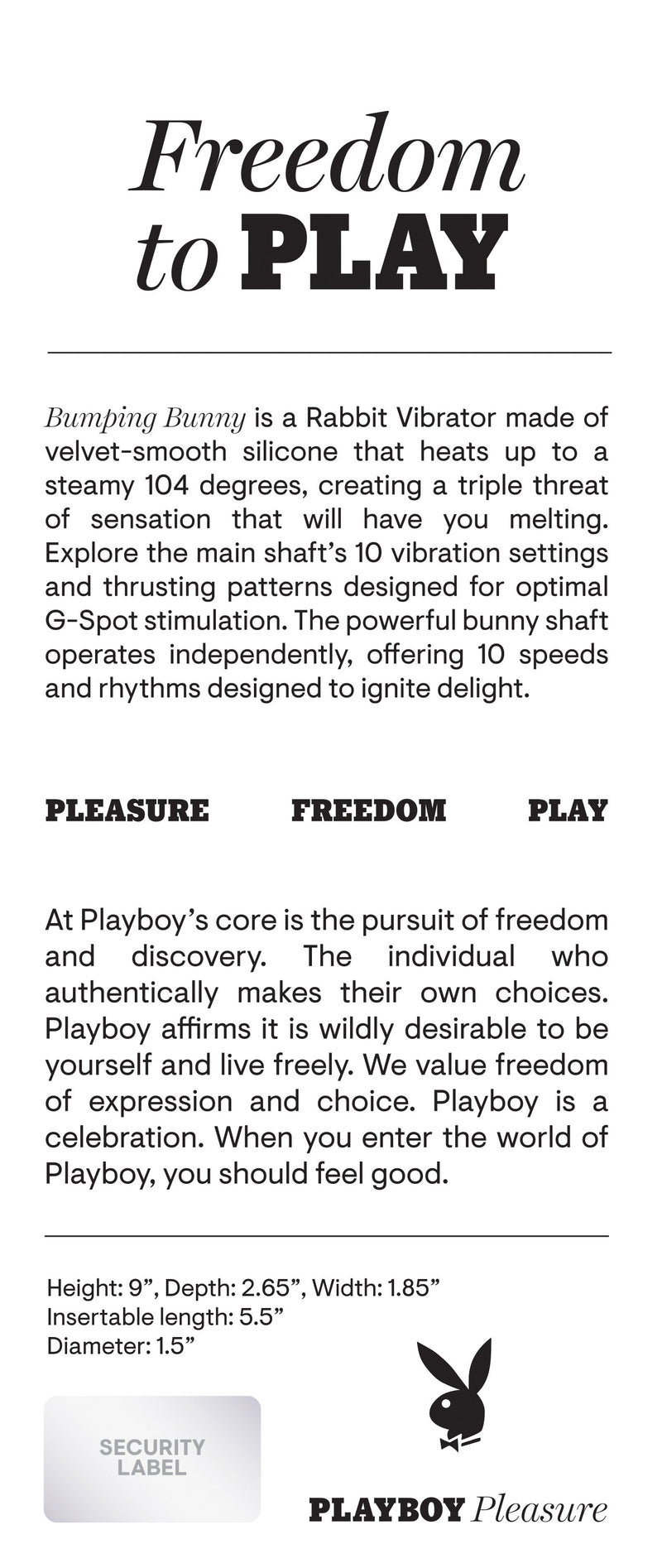 Playboy Pleasure Playboy Pleasure - Bumping Bunny - Rabbit Vibrator - Opal