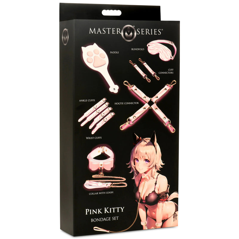 XR Brands Pink Kitty Bondage Set - White/pink