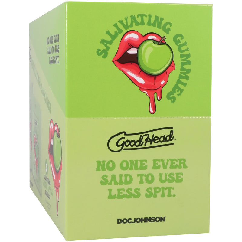 Doc Johnson Goodhead - Salivating Gummies 24 Pk Display (3 Pcs Per Pouch) - Green Apple