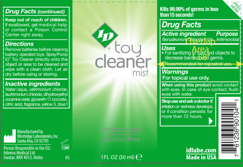 I.D. Lubricants ID Toy Cleaner Mist 1 Oz