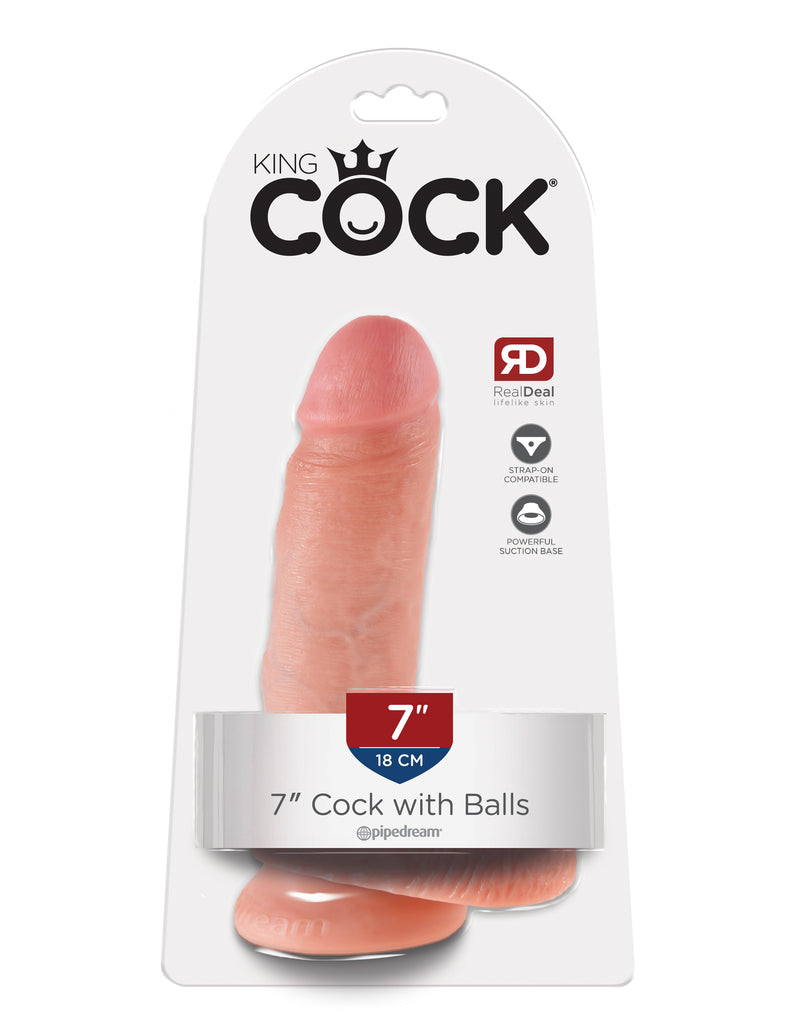 Pipedream King Cock 7-Inch Cock With Balls - Flesh