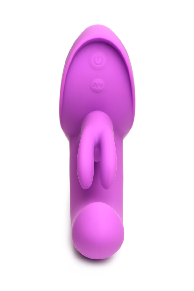 XR Brands 10x Come Hither Rocket Silicone Vibrator - Purple