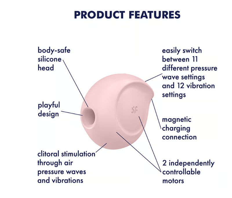 Satisfyer Satisfyer Sugar Rush - Air Pulse Stimulator Plus Vibration - Rose