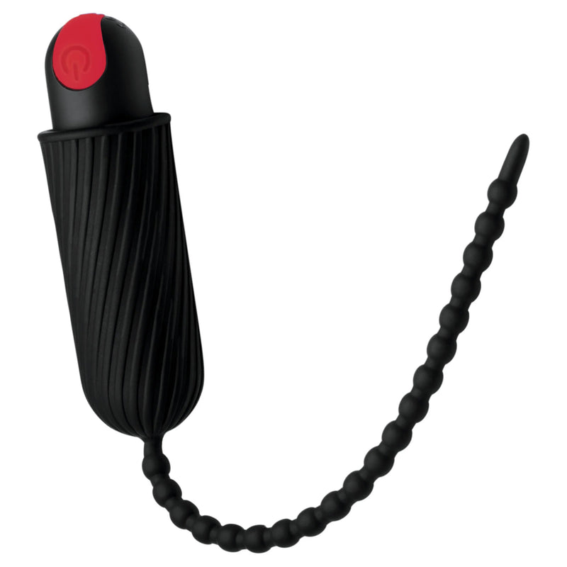 XR Brands 28x Dark Chain Rechargeable Remote Silicone Sound - Black