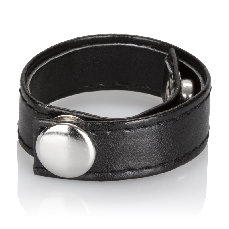 CalExotics Leather Black 3-Snap Ring