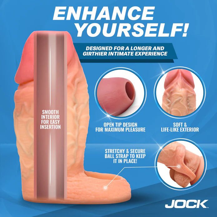 Curve Toys Jock Silicone Penis Extension Sleeve - Light