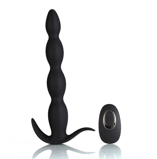 "Mason Remote Control Silicone Butt Plug - Black MTMA109"
