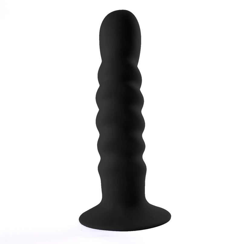 Maia Toys Kendall Silicone Dong Swirled Satin Finish - Black