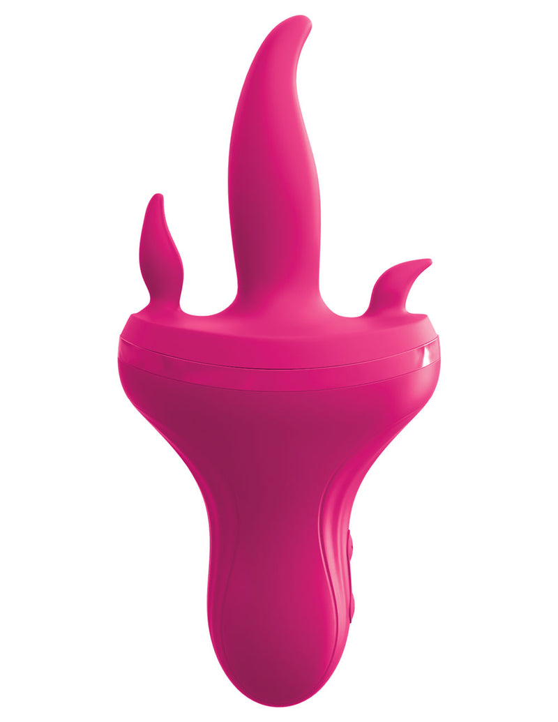 Pipedream Threesome Holey Trinity Triple Tongue Vibrator - Pink