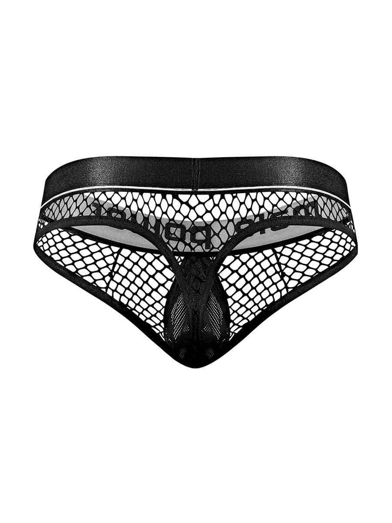 Male Power Cock Pit Net Cock Ring Thong - S/ M - Black
