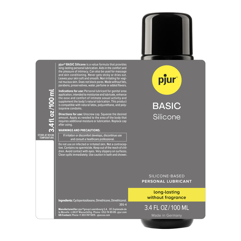 Pjur Pjur Basic Silicone - 3.4 Fl. Oz. 100ml
