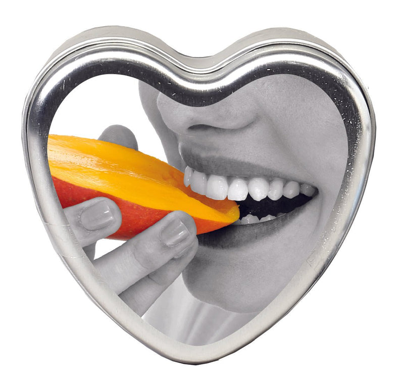 "Edible Heart Candle - Mango - 4 Oz. EB-HSCK009"