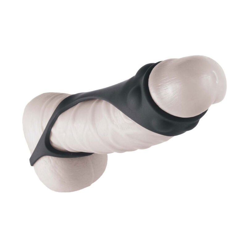 Nasstoys Enhancer Textured Cock Strap and Ball Stretcher - Black