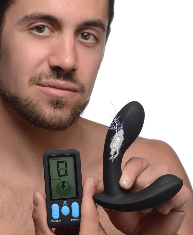 XR Brands E-Stim and Vibrating Prostate Massager - Black