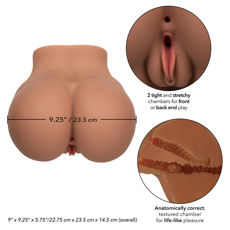 CalExotics Stroke It BBL Booty - Brown - Stroker Masturbator - Realistic Body Part Stroker