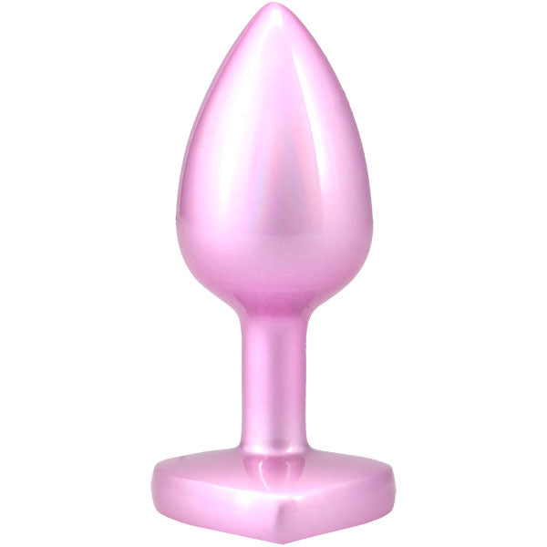 Doc Johnson Booty Bling Metal Heart Plug - Medium - Pink
