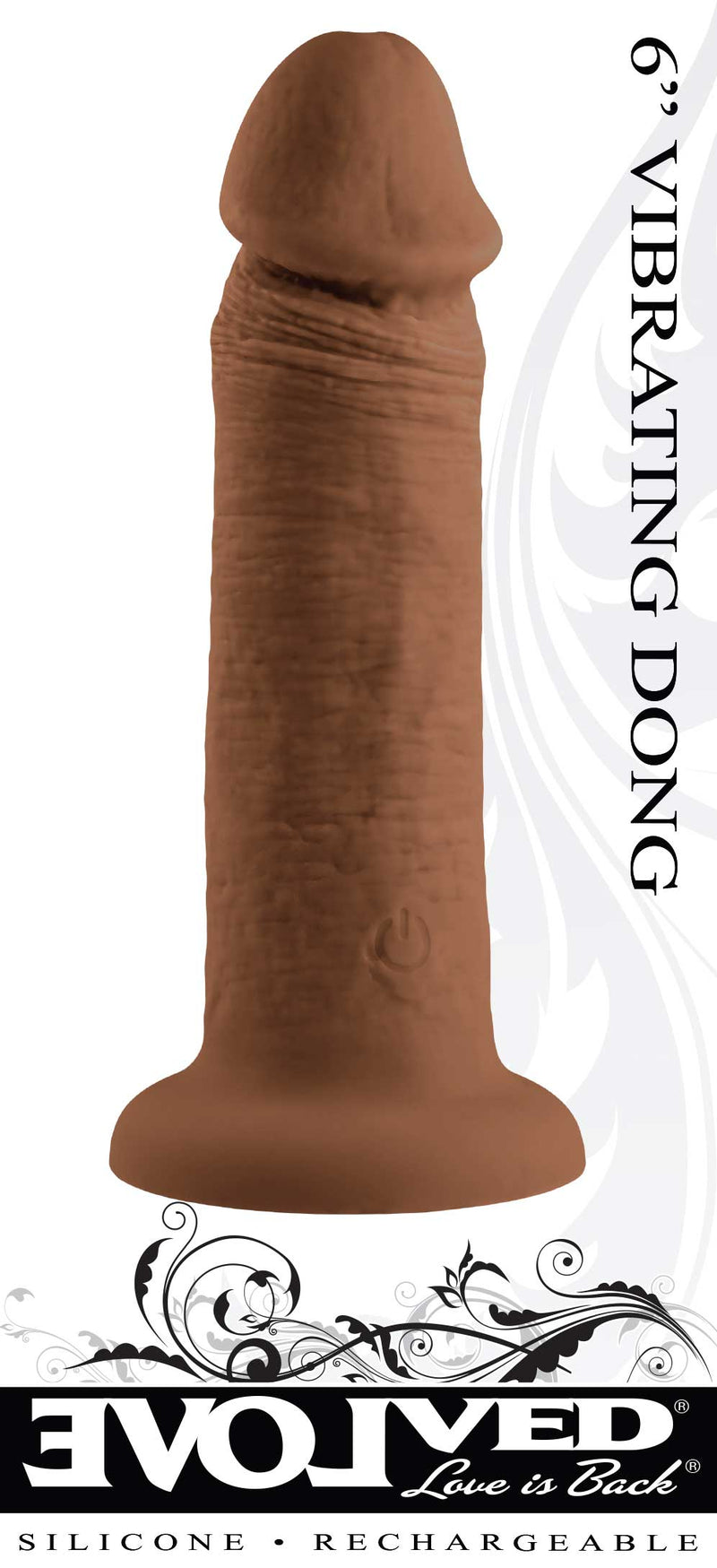 Evolved Novelties 6 Inch Girthy Vibrating Dong - Dark