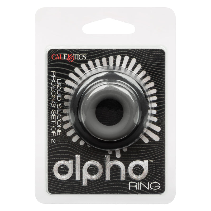 CalExotics Alpha Liquid Silicone Prolong Set of 2 - Black/gray