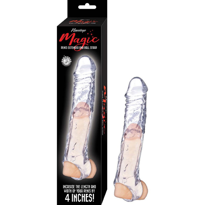 Nasstoys Magic Penis Extender and Ball Strap 7.5" Clear