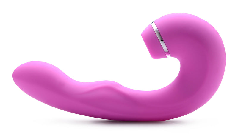 XR Brands Shegasm 5 Star 10x Tapping G-Spot Vibe With Suction - Pink