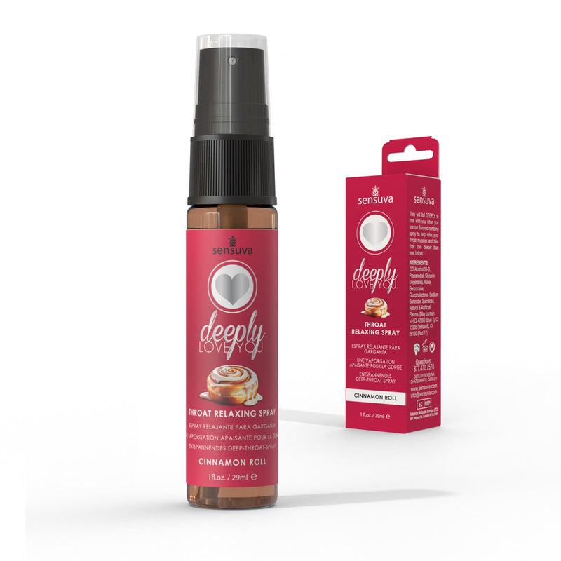 Sensuva Deeply Love You Throat Relaxing Spray - Cinnamon Roll - 1 Fl. Oz.