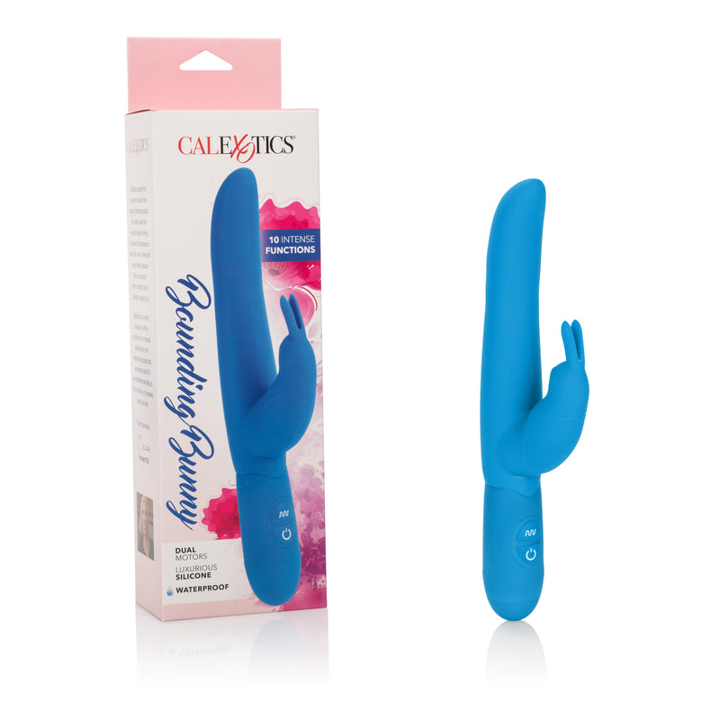 CalExotics Posh 10-Function Silicone Bounding Bunny - Blue