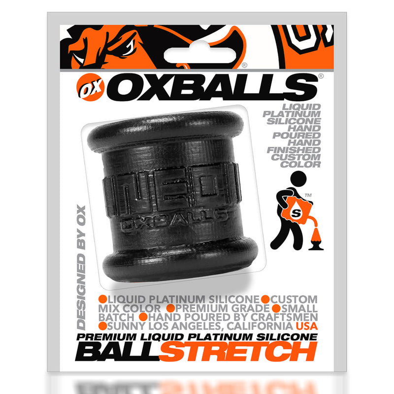 Oxballs Neo 2 Inch Tall Ball Stretcher Squishy Silicone - Black